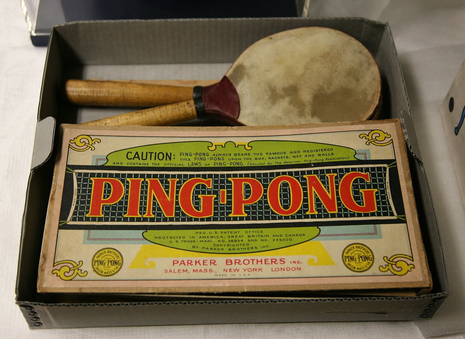 Early Parker Brothers Ping-Pong set